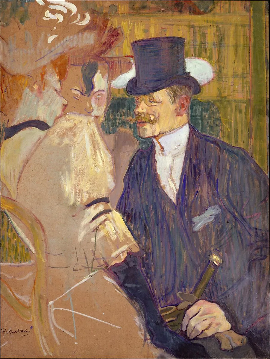 The Englishman (William Tom Warrener, 1861–1934) at the Moulin Rouge — Henri de Toulouse-Lautrec