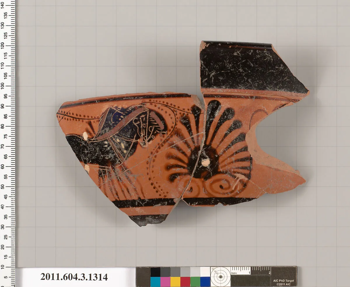 Terracotta rim fragment of a skyphos (deep drinking cup) — Unknown