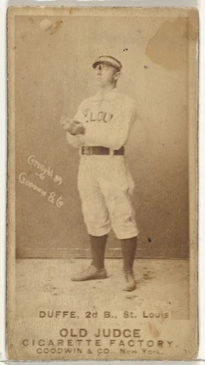 Charles Edward "Charlie" Duffee, 2nd Base, St. Louis Browns, from the Old Judge series (N172) for Old Judge Cigarettes