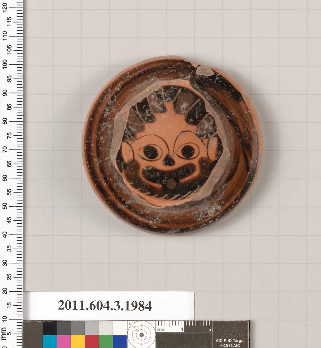 Terracotta fragment of a stemless cup (drinking cup) — Unknown
