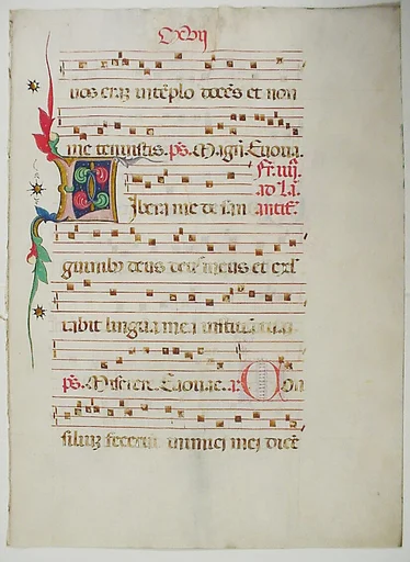Manuscript Leaf with Initial L, from an Antiphonary