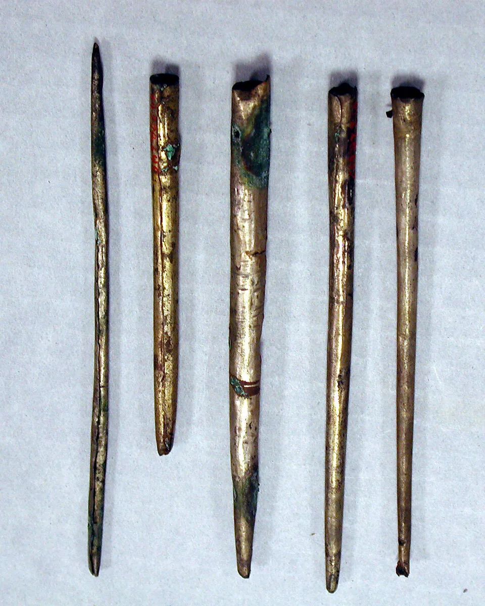 Hammered Silver Tube Ornament — Unknown