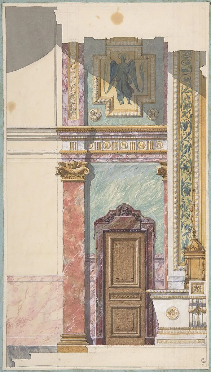 Side View of Design for Altar — Jules-Edmond-Charles Lachaise|Eugène-Pierre Gourdet