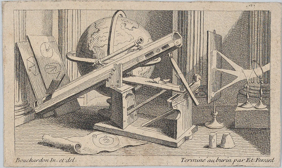 Globe with Mapping Instruments — Edme Bouchardon|Etienne Fessard