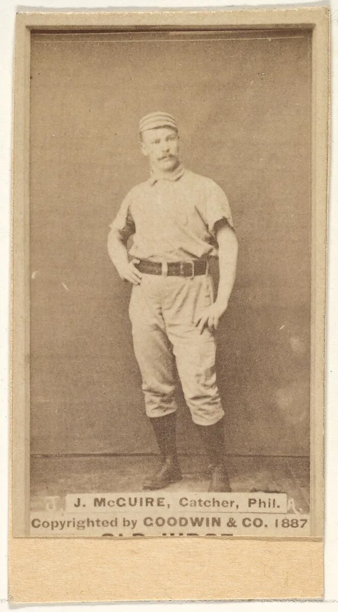James Thomas "Deacon" McGuire, Catcher, Philadelphia, from the Old Judge series (N172) for Old Judge Cigarettes — Goodwin & Company