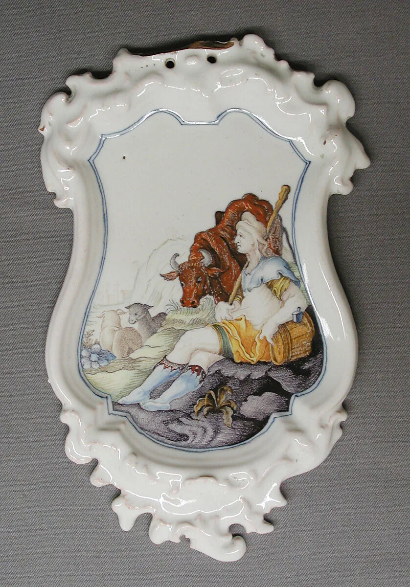Plaque (one of a pair) — Alcora Manufactory
