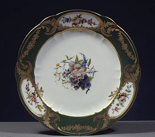 Plate (assiette à palmes) (1 of 102) (part of a service)