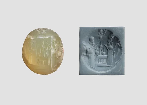 Stamp seal (oval conoid) with cultic scene