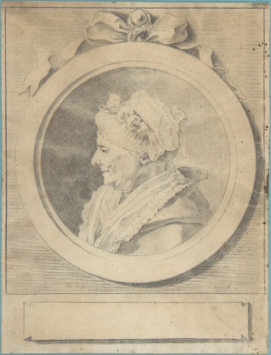 Portrait of an Old Lady Wearing a Cap — Anonymous, French, 18th century