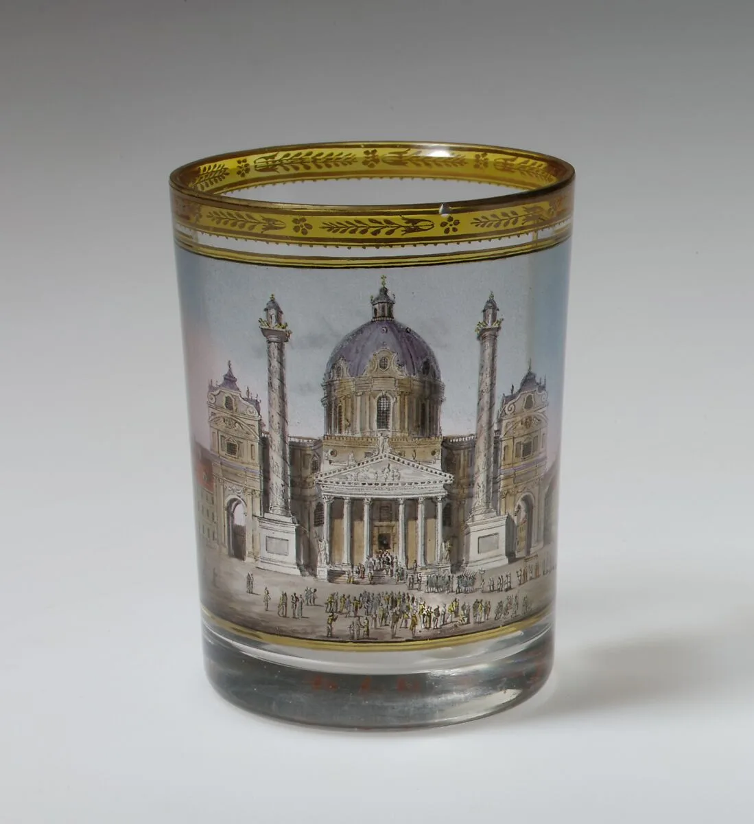 Beaker with view of the Karlskirche, Vienna — Gottlob Samuel Mohn