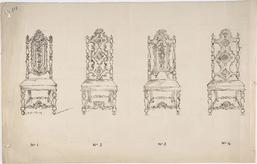 Design for Four Seventeenth Century Style Chairs