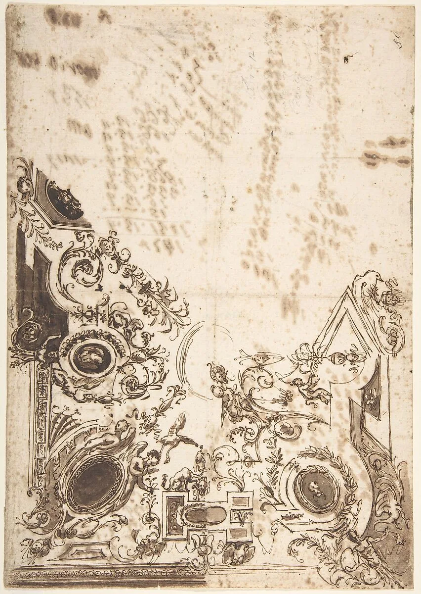 Design for a Ceiling — Anonymous, Italian, Bolognese 18th century artist