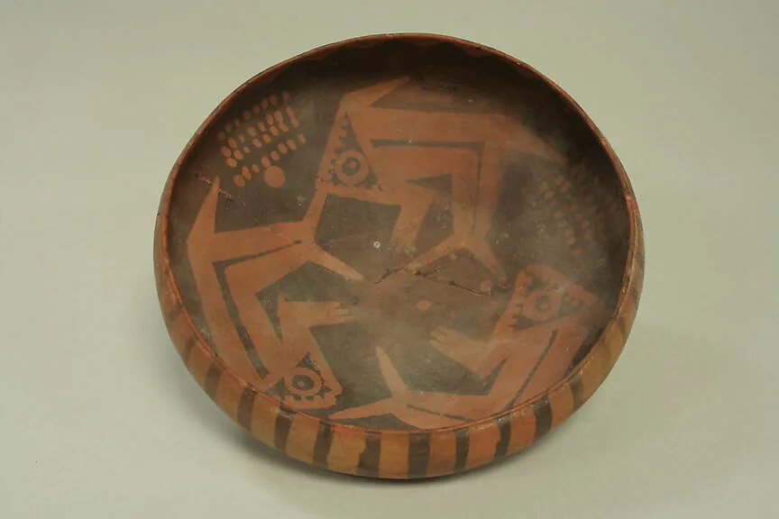 Orangeware Bowl with Fish Design — Unknown