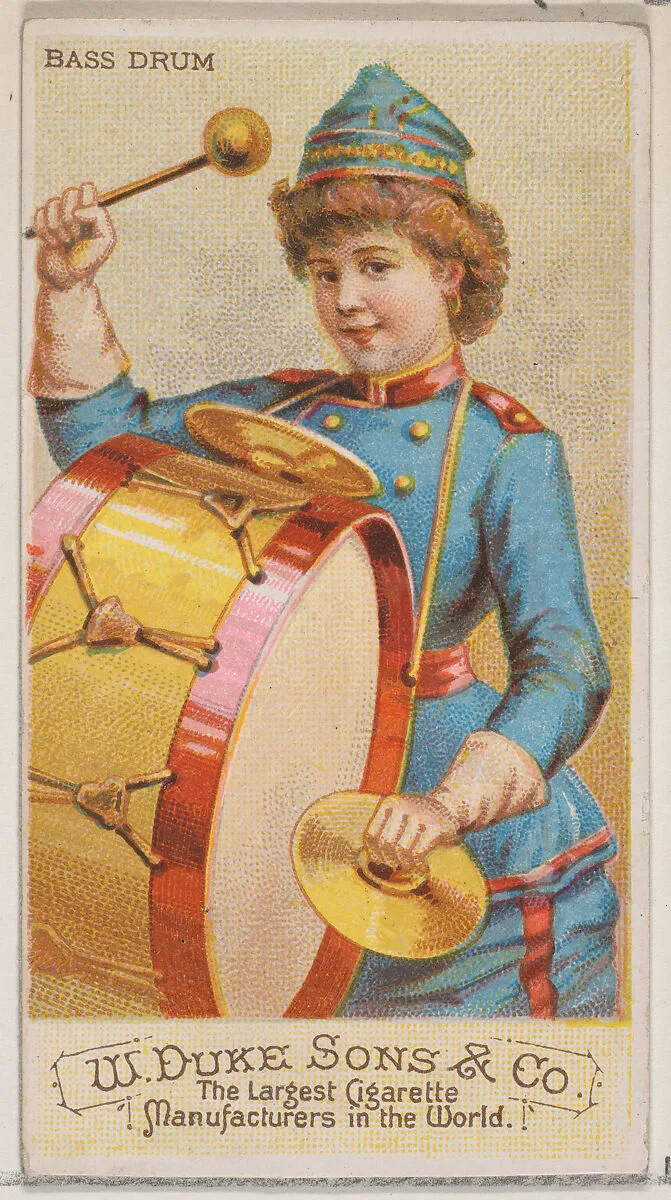 Bass Drum, from the Musical Instruments series (N82) for Duke brand cigarettes — W. Duke, Sons & Co.|Schumacher & Ettlinger