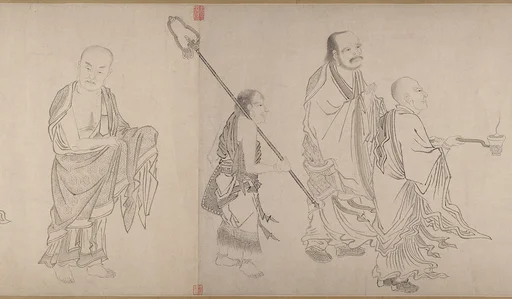 明 傳仇英 十六羅漢圖 卷|The Sixteen Luohans