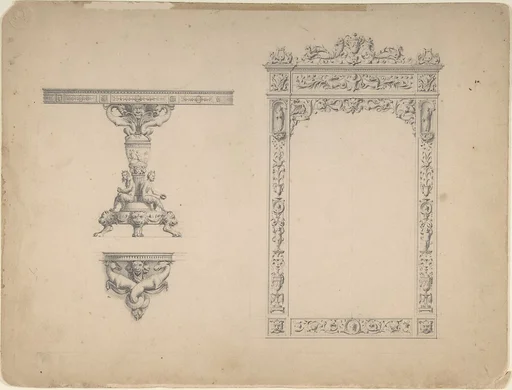 Designs for a Mirror Frame and Table