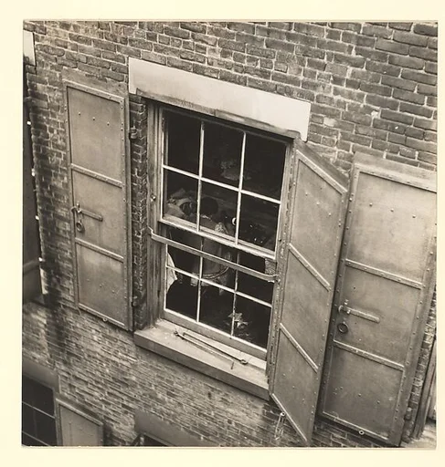 [Looking into Window of Garment Factory, New York]