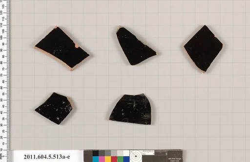 Terracotta fragments of kylikes (drinking cups)
