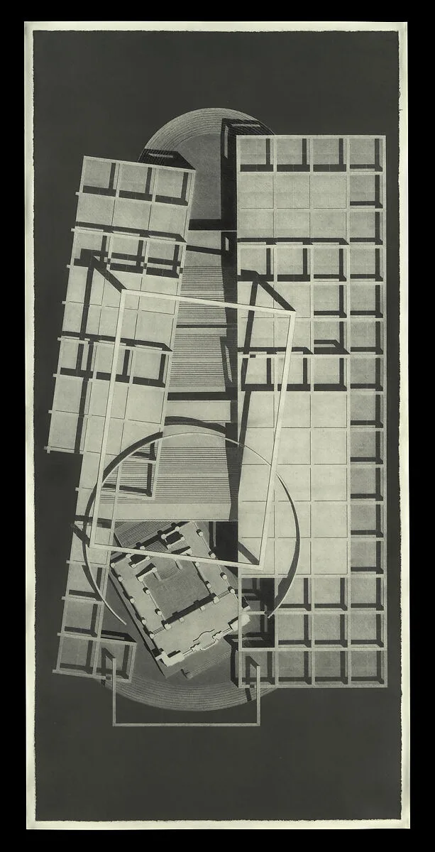 Nakanoshima Project , Osaka City Hall, isometric view — Tadao Ando