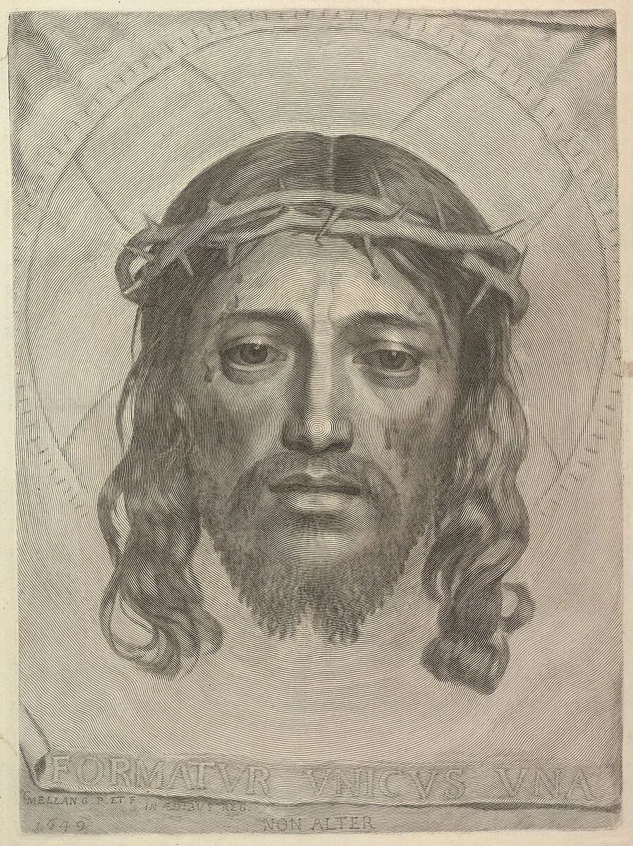 Face of Christ on St. Veronica's Cloth — Claude Mellan
