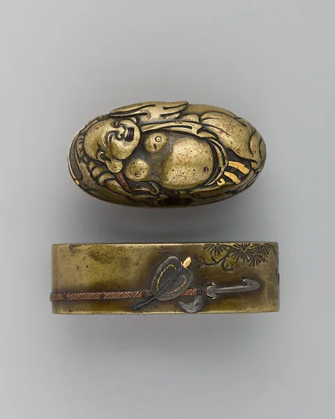 Sword-Hilt Collar and Pommel (Fuchigashira) — Unknown