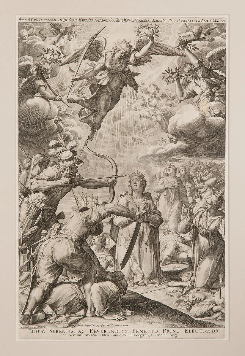 The Martyrdom of Saint Ursula and Her Companions — Johann Sadeler I|Peter Candid (Pieter de Witte, Pietro Candido)