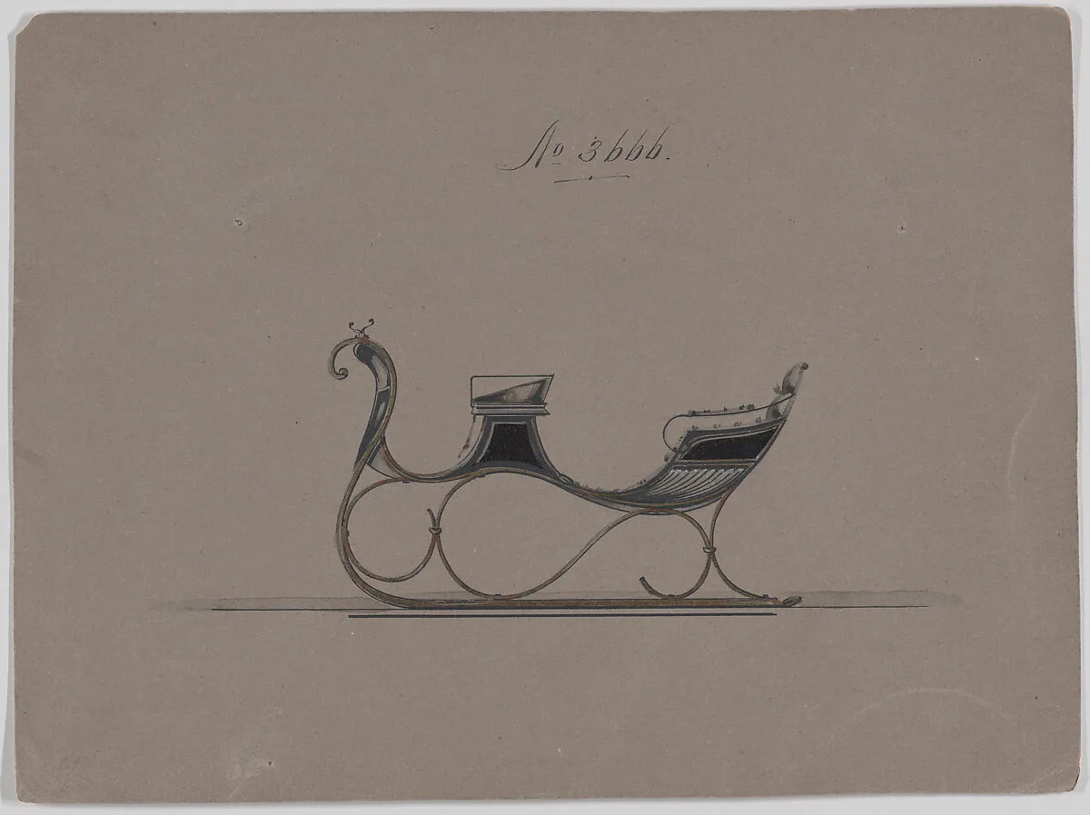 Design for 4 Seat Sleigh, no. 3666 — Brewster & Co.