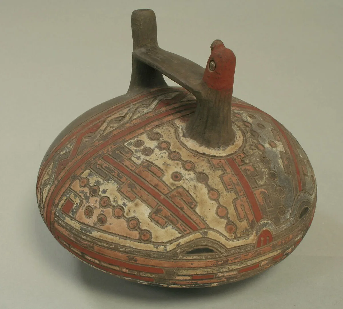 Double Spout and Bridge Bottle with Bird — Unknown