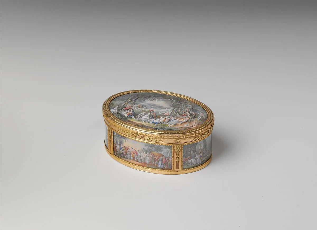 Snuffbox with six scenes of country pastimes — Louis Nicolas van Blarenberghe|Henri Joseph van Blarenberghe|Pierre François Drais