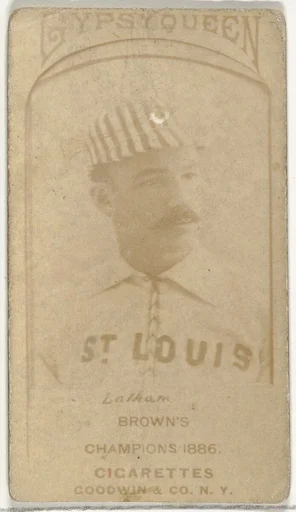 Arlie Latham, 3rd Base, St. Louis Browns, from the Old Judge series (N172) for Old Judge Cigarettes