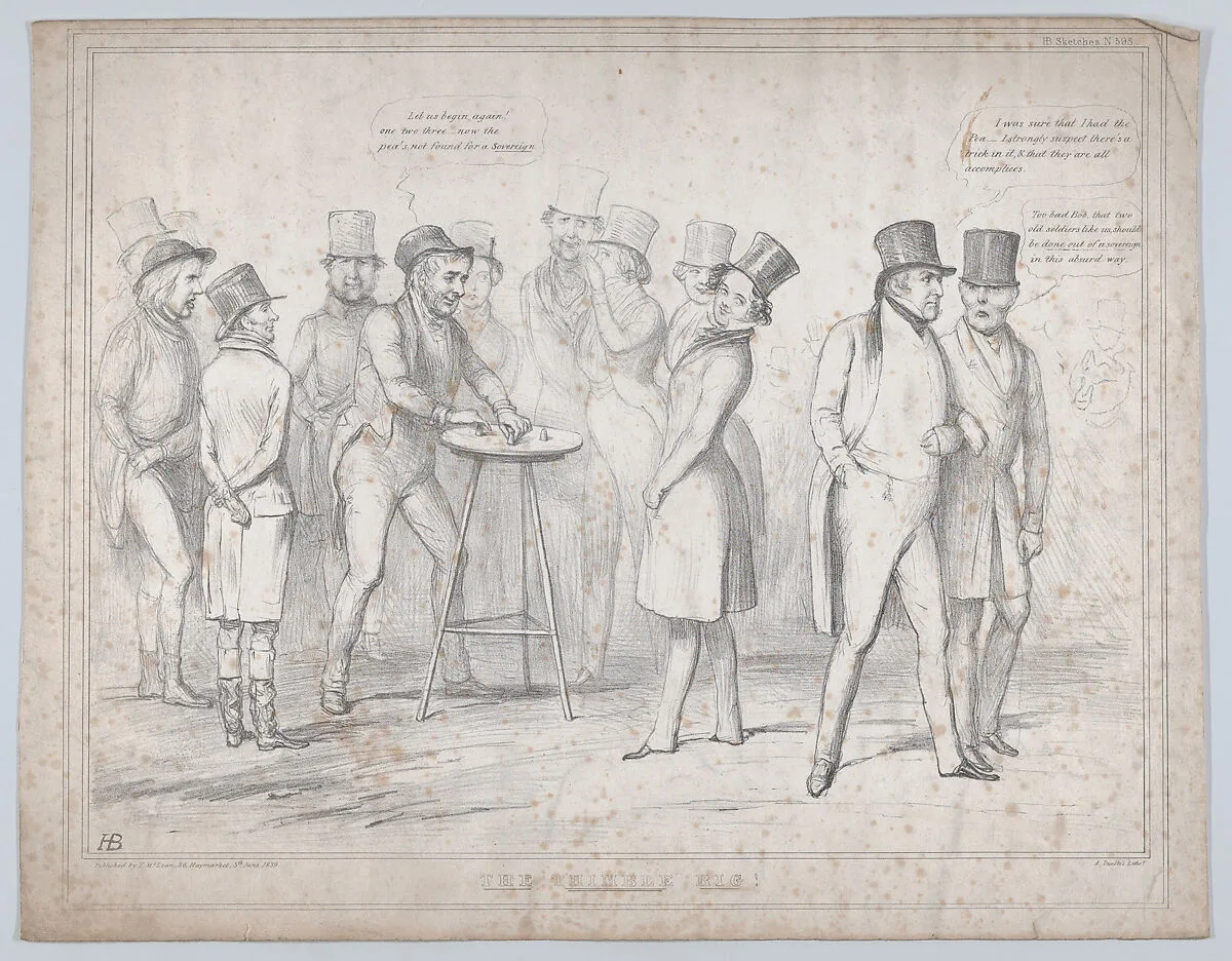 The Thimble Rig! — Edward George Geoffrey Smith-Stanley, 14th Earl of Derby|John Doyle|Alfred Ducôte|Constantine Henry Phipps, 1st Marquess of Normanby|George William Frederick Howard, 7th Earl of Carlisle|Arthur Wellesley, 1st Duke of Wellington|Thomas Spring Rice, 1st Baron Monteagle|William Lamb, 2nd Viscount Melbourne|Thomas McLean|Lord John Russell|Sir Robert Peel