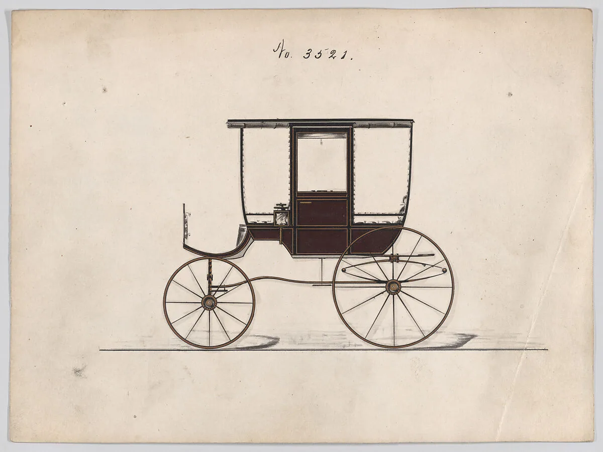 Design for 6 seat Rockaway, no. 3521 — Brewster & Co.