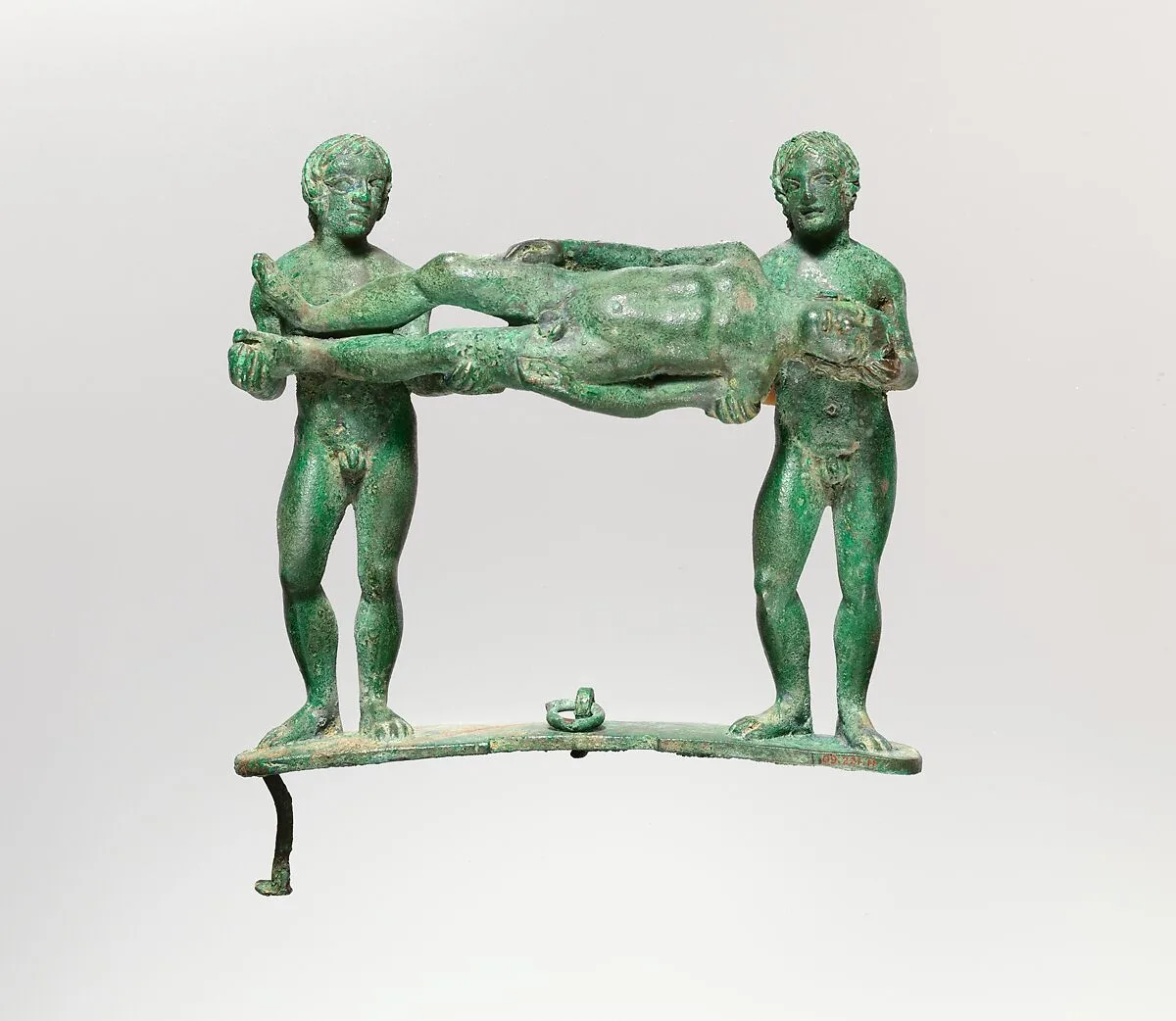 Bronze handle from a cista (toiletry box) — Unknown