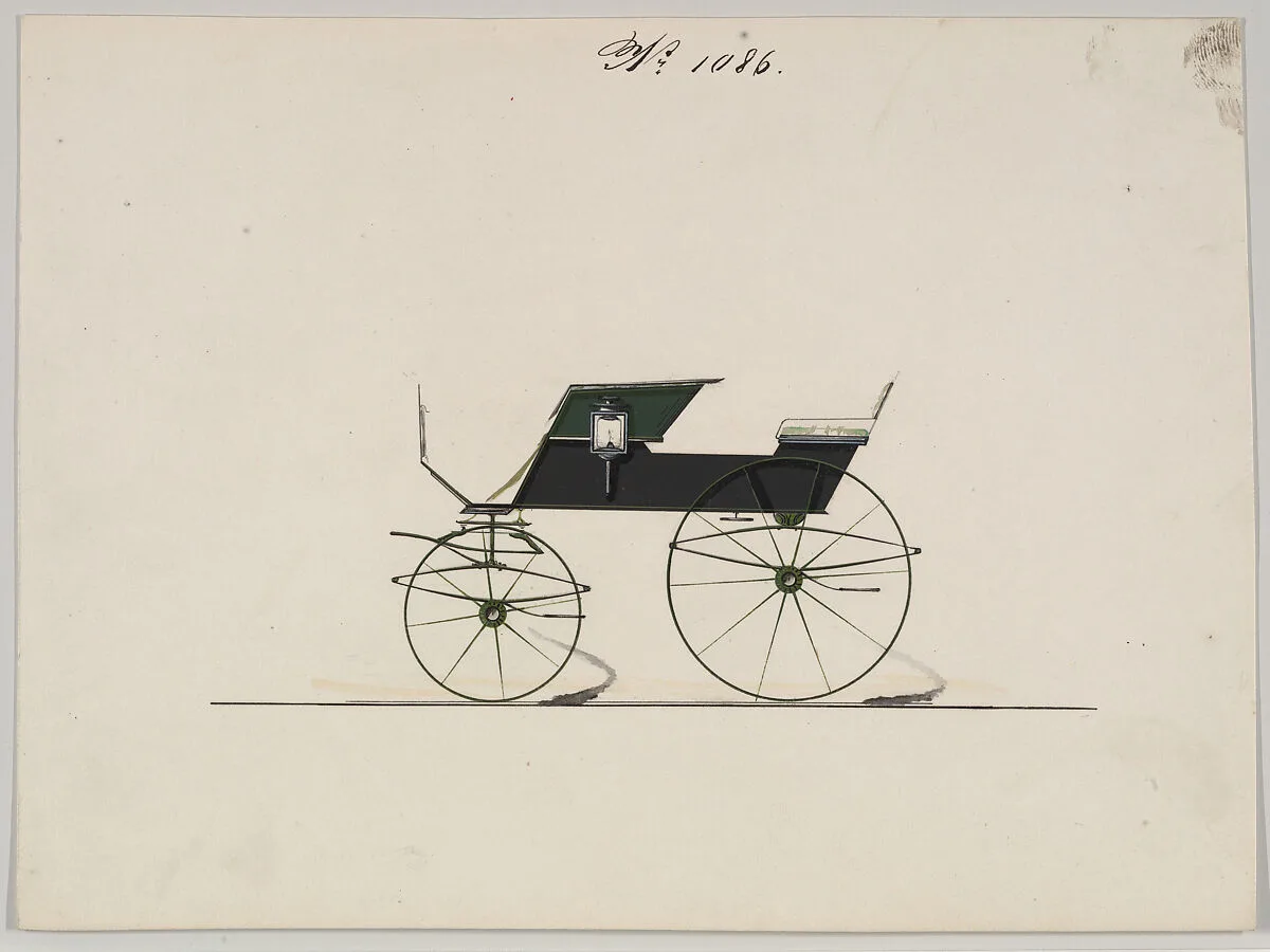 Design for 4 seat Phaeton, no top, no. 1086 — Brewster & Co.