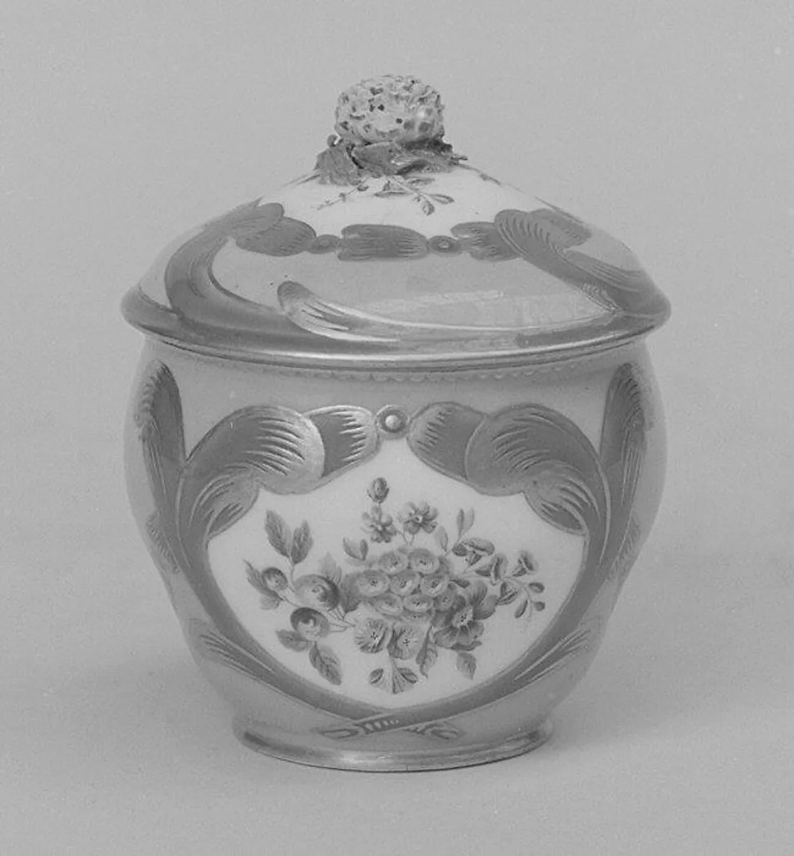 Sugar bowl with cover (pot à sucre Hébert) (part of a service) — Sèvres Manufactory|Pierre Louis Philippe Armand
