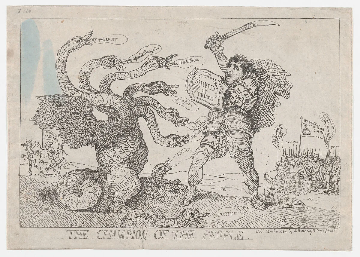 The Champion of the People — Charles James Fox|Thomas Rowlandson|Hannah Humphrey