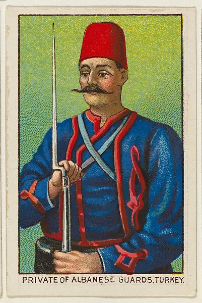 Private of Albanese Guards, Turkey, from the Military series (T79) issued by the American Tobacco Company — American Tobacco Company