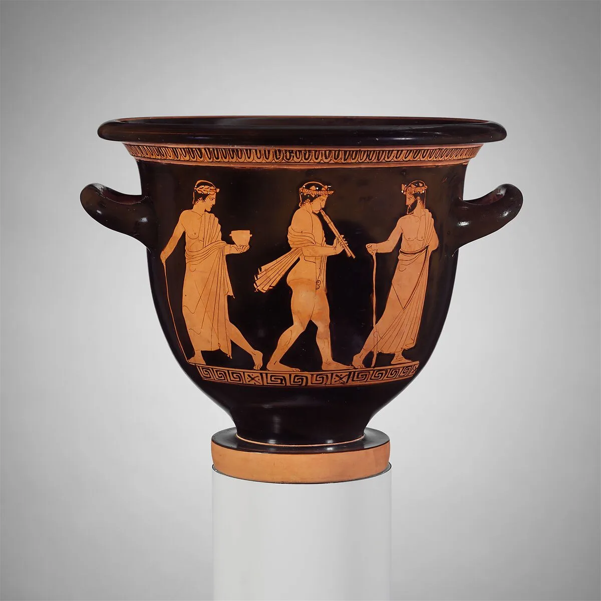 Terracotta bell-krater (bowl for mixing wine and water) — Menelaos Painter