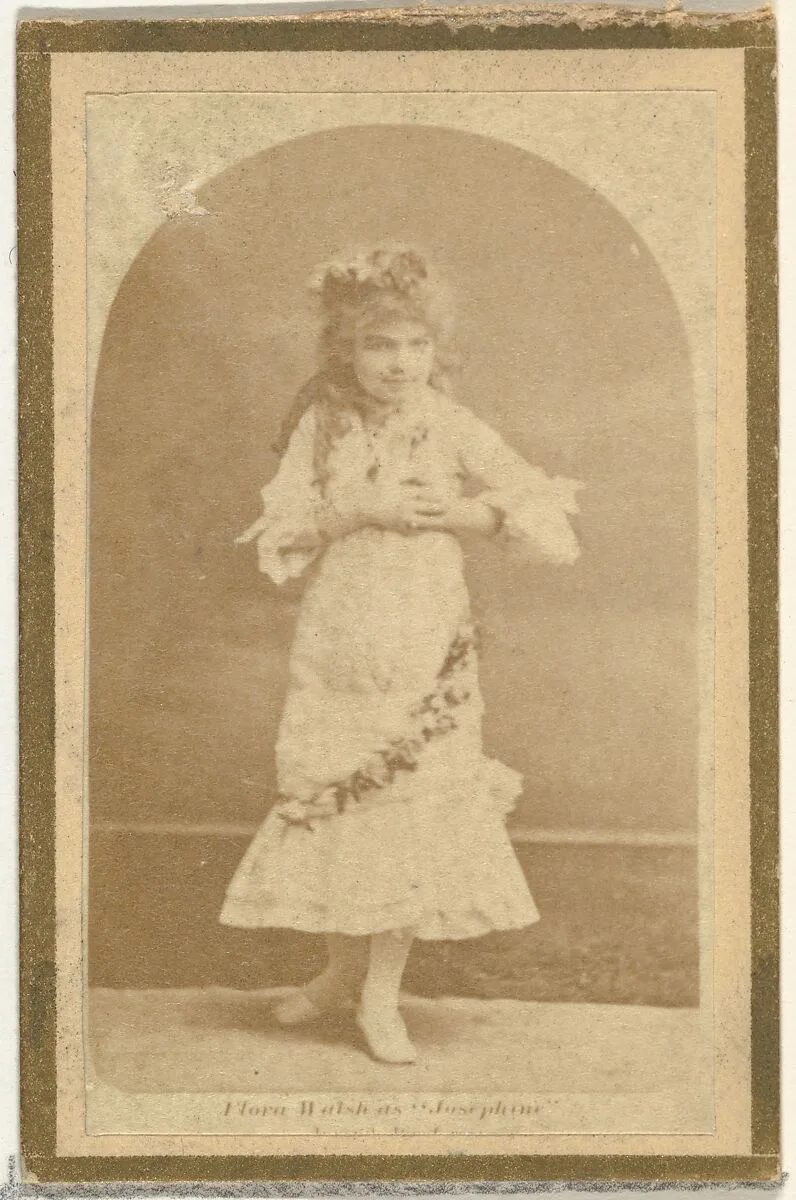 Flora Walsh as Josephine, from the Actresses and Celebrities series (N60, Type 2) promoting Little Beauties Cigarettes for Allen & Ginter brand tobacco products — Allen & Ginter