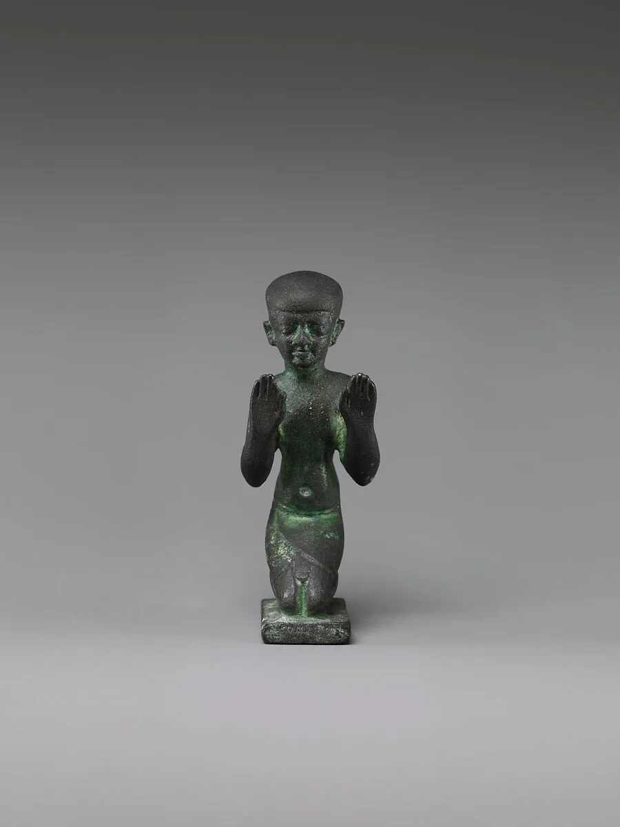 Statuette of an adorant from a group with a god — Unknown