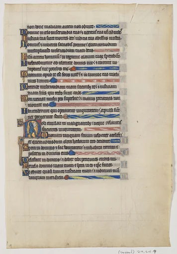 Manuscript Leaf from a Royal Psalter