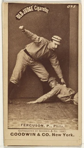 Charles J. "Charlie" Ferguson, Pitcher, Philadelphia, from the Old Judge series (N172) for Old Judge Cigarettes