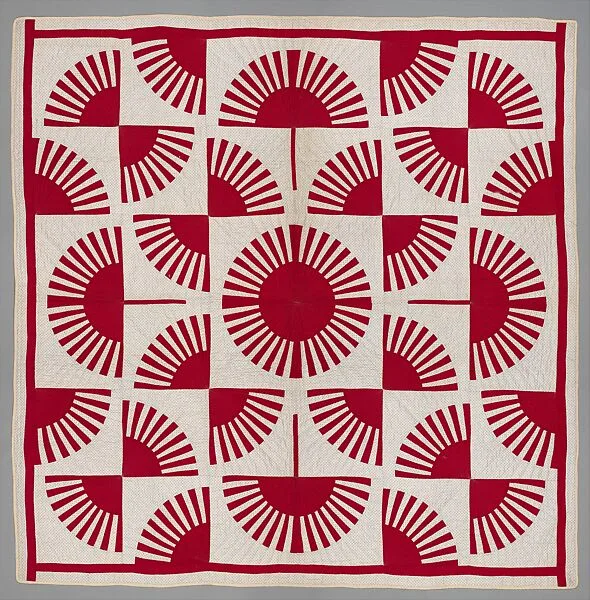 Quilt, Fan pattern — Unknown