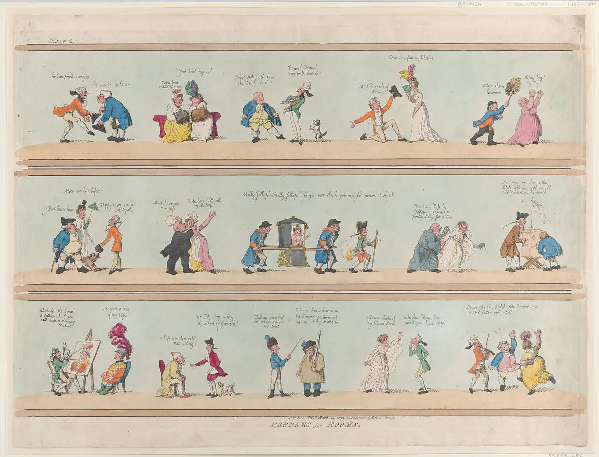 Borders for Rooms, Plate 2 — Thomas Rowlandson|George Murgatroyd Woodward|Rudolph Ackermann, London