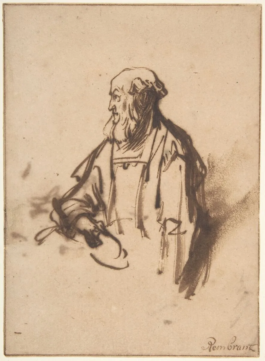 Old Man in Profile — Rembrandt (Rembrandt van Rijn)