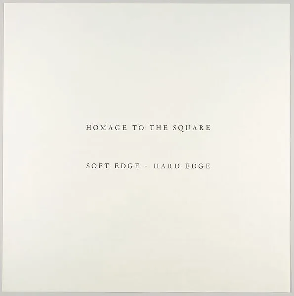 Soft Edge-Hard Edge — Josef Albers|Ives-Sillman Inc.
