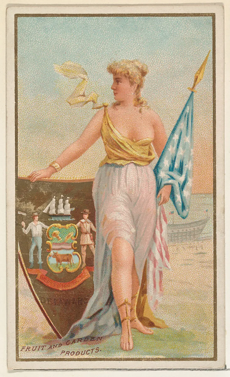 Delaware, from the Industries of States series (N117) issued by Duke Sons & Co. to promote Honest Long Cut Tobacco — W. Duke, Sons & Co.