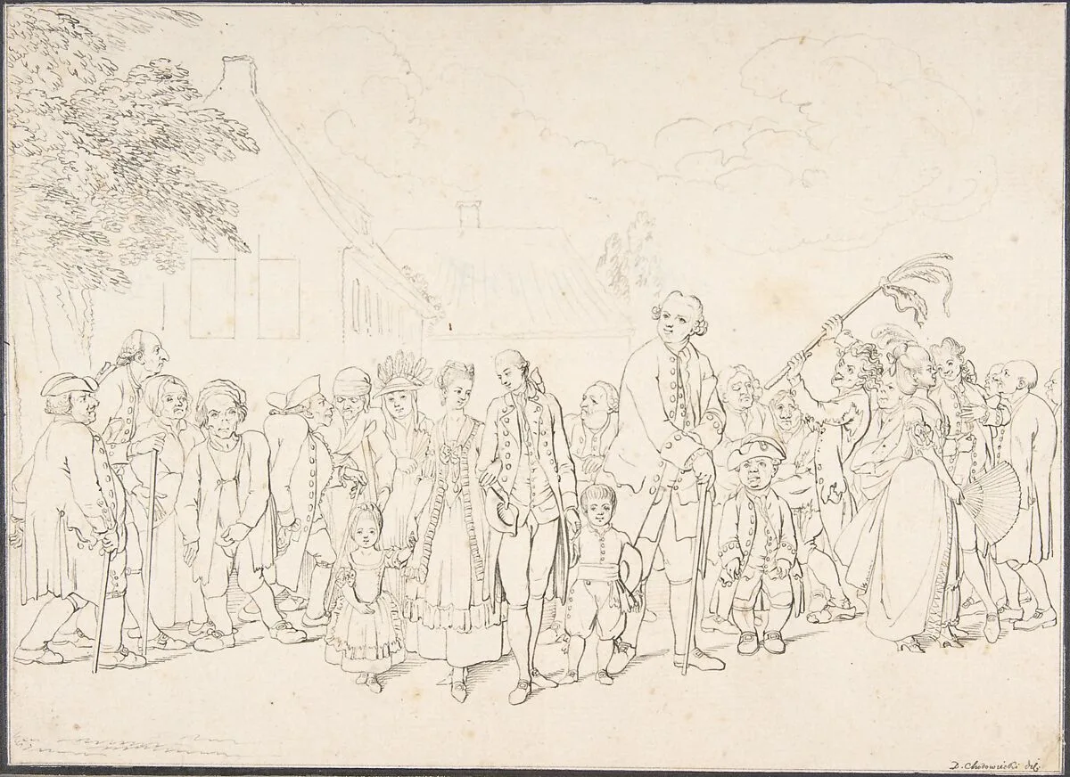 An Aristocratic Family Visiting Paupers — Daniel Nikolaus Chodowiecki