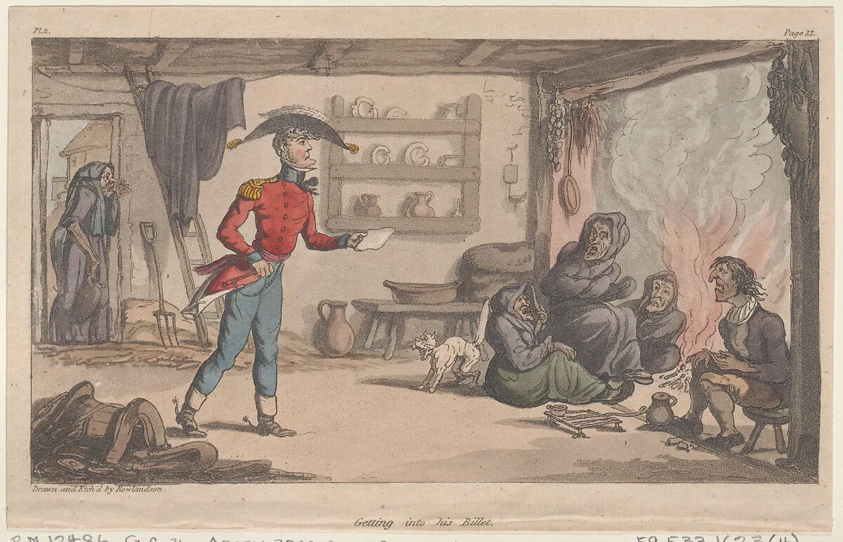 Getting into his Billet — Patrick Martin & Co|Thomas Rowlandson