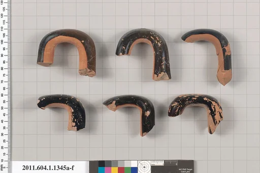Terracotta fragments of kylikes (drinking cups)